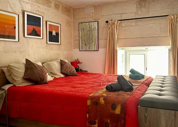 Ensuite Room With Private Kitchen In A Typical Maltese Townhouse